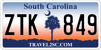 SC license plate ZTK849