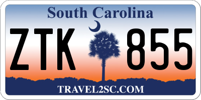 SC license plate ZTK855