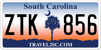 SC license plate ZTK856