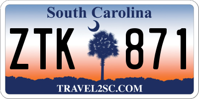 SC license plate ZTK871