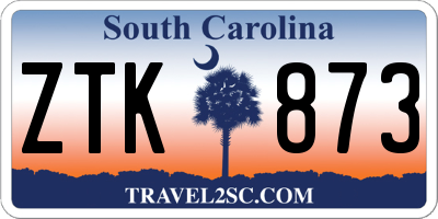 SC license plate ZTK873