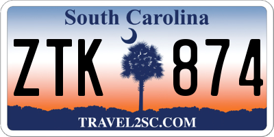 SC license plate ZTK874