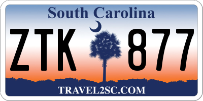 SC license plate ZTK877