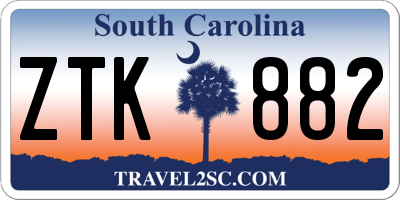 SC license plate ZTK882