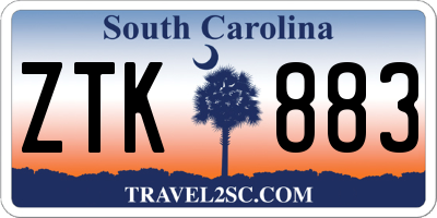 SC license plate ZTK883