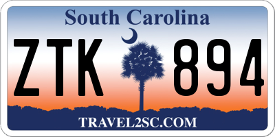SC license plate ZTK894