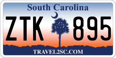 SC license plate ZTK895