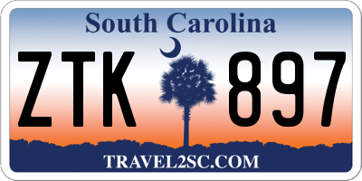 SC license plate ZTK897