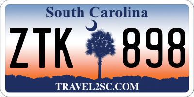 SC license plate ZTK898