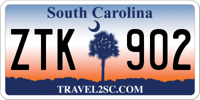 SC license plate ZTK902