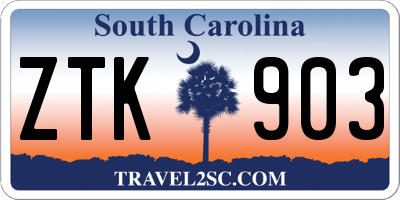 SC license plate ZTK903