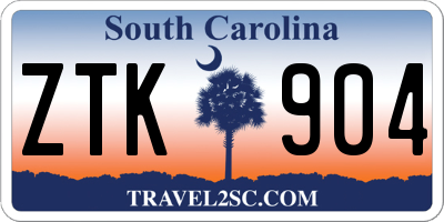 SC license plate ZTK904