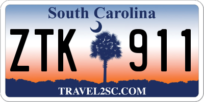 SC license plate ZTK911