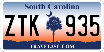 SC license plate ZTK935