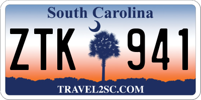 SC license plate ZTK941