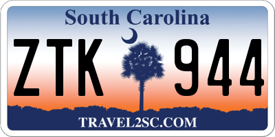 SC license plate ZTK944