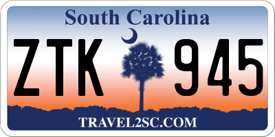 SC license plate ZTK945