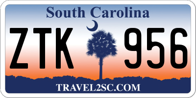 SC license plate ZTK956
