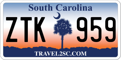 SC license plate ZTK959