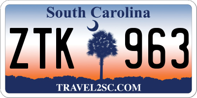 SC license plate ZTK963