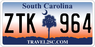 SC license plate ZTK964
