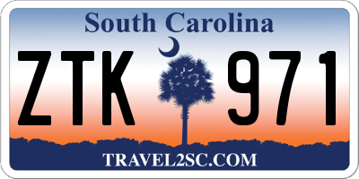 SC license plate ZTK971