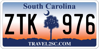 SC license plate ZTK976