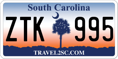 SC license plate ZTK995