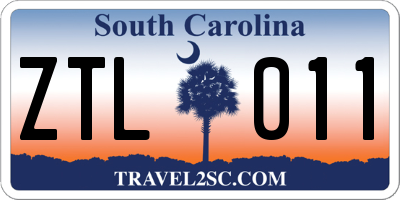 SC license plate ZTL011