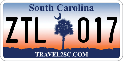 SC license plate ZTL017