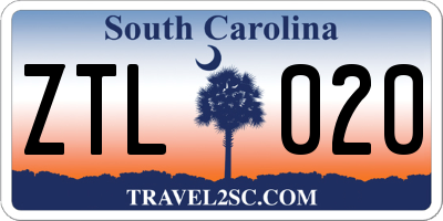 SC license plate ZTL020