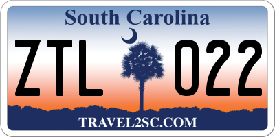 SC license plate ZTL022