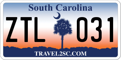 SC license plate ZTL031