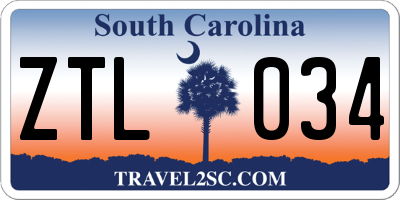 SC license plate ZTL034