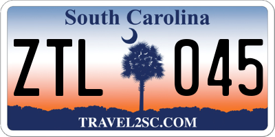 SC license plate ZTL045
