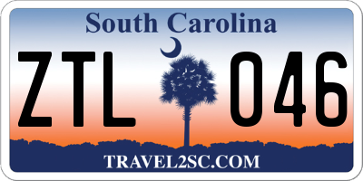 SC license plate ZTL046
