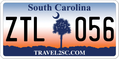 SC license plate ZTL056