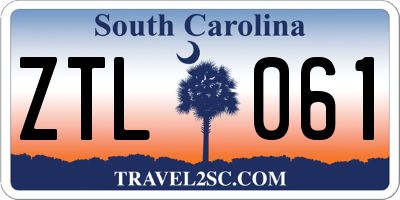 SC license plate ZTL061