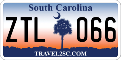 SC license plate ZTL066
