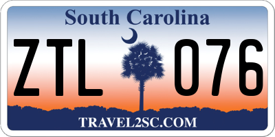 SC license plate ZTL076