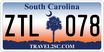 SC license plate ZTL078