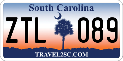 SC license plate ZTL089