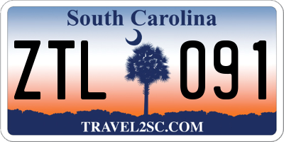 SC license plate ZTL091