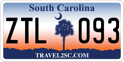 SC license plate ZTL093