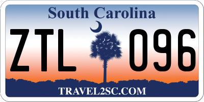 SC license plate ZTL096