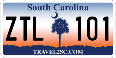 SC license plate ZTL101