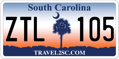 SC license plate ZTL105