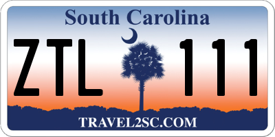 SC license plate ZTL111