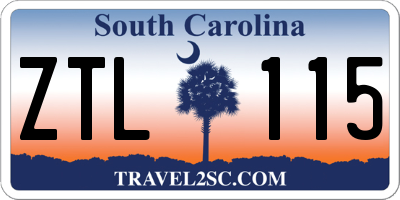 SC license plate ZTL115