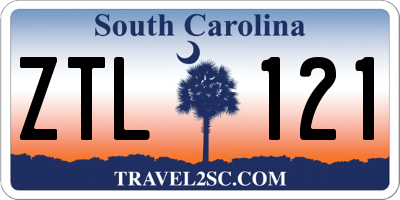 SC license plate ZTL121